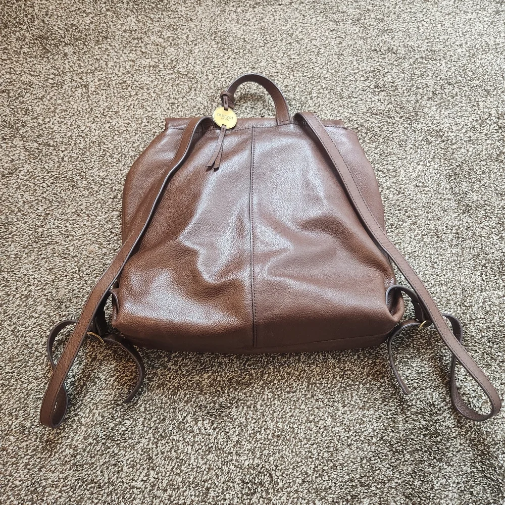Margot Zoey Leather Backpack in Chocolate